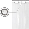 thumbnail image 3 of Shower Curtain Liner with 6 Magnets - Clear Plastic Shower Curtain Liner, See Through Vinyl Bath Curtain with Metal Grommets for Bathroom - Clear, 70x72, 3 of 5
