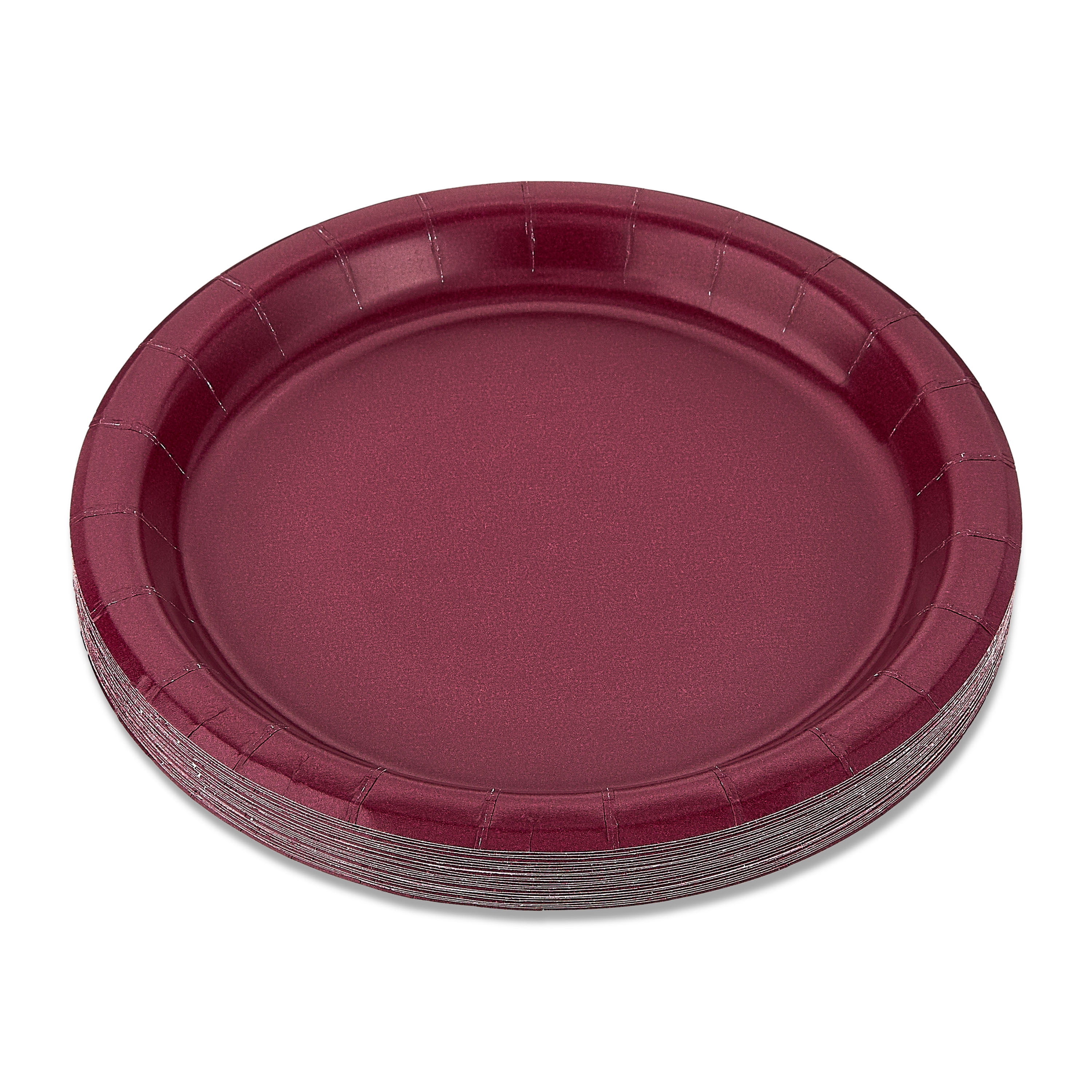 Disposable Paper Plates, 7", Burgundy, 24 Pieces, by Way To Celebrate