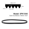 thumbnail image 2 of Unique Bargains 5PK1040 V-Ribbed Belt 5 Ribs 1040mm Length x 18mm Width x 5mm Thick, EPDM Serpentine Belt, 2 of 5