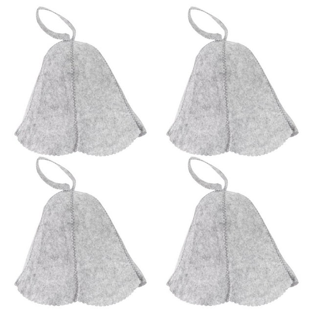 4 Pcs Chapeau de Sauna en Feutre Séchage à Chaud Protection de la Tête