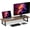 Brown, variant on 31.5 inch Dual Monitor Riser for 2 Monitors, Long Monitor Stand Riser TV Stand Riser Monitor Stand for Desk Wood & Steel Desktop Riser Desk Organization Home Office
