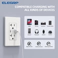 thumbnail image 3 of Cargador USB de pared ELEGRP con puertos USB tipo A y tipo C, 3 of 9