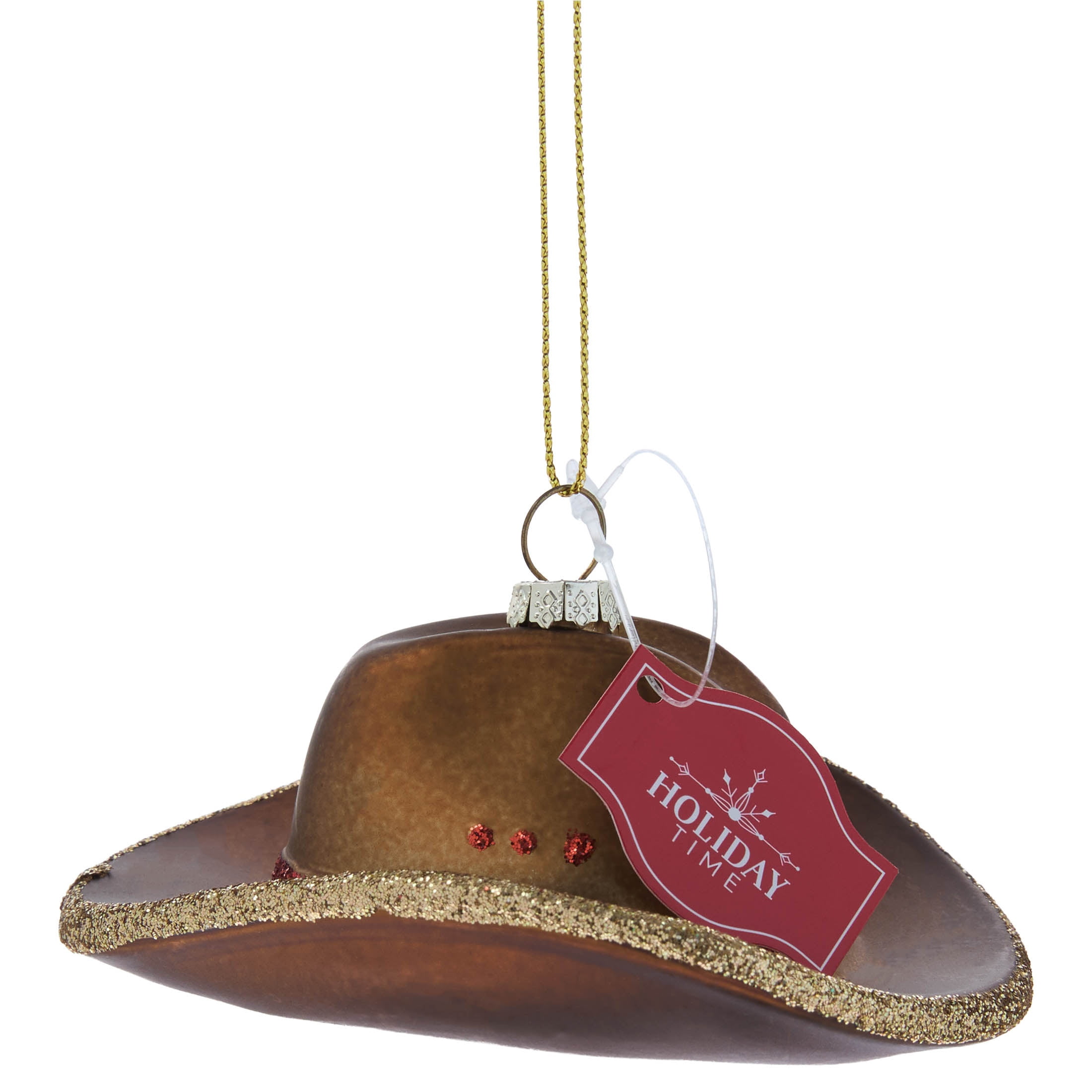 Brown Cowboy Hat Christmas Ornament, 2", by Holiday Time
