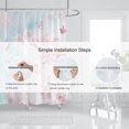 thumbnail image 6 of Pink Cherry Blossom Shower Curtain, Japanese Sakura Floral Shower Curtain Set, Plant Flower Cherry Shower Curtains for Bathroom, Waterproof Fabric with 12 Hooks, 72 x 72 Inches, 6 of 6