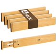 thumbnail image 1 of Juego de separadores de cajones Bamboo NCUE ajustables de 16,9-22,2 cm, 1 of 7