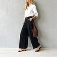 thumbnail image 3 of ClodeEU Women's 2 Piece Outfits ,Long Sleeve Button Down Shirt and High Waist Pleated Wide Leg Pants Set, Solid Color Casual Matching Set ,Women's Plus S, 3 of 6