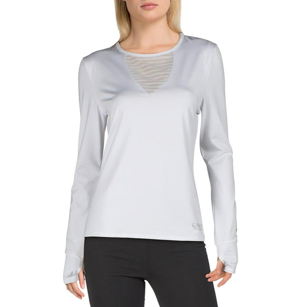 Bebe Bebe Sport Womens Yoga Fitness T Shirt White S Walmart Com Walmart Com