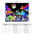 thumbnail image 5 of Lavish Cover 100% Polyester UV Reactive Alien World of Giant Colorful Mushrooms Tapestry, Machine Washable Wall Hanging for Home Decor/Room Decor/Party Decor, 51" x 59", 5 of 8