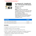 thumbnail image 2 of A/C Compressor Kit - Compatible with 1996 - 1999 Chevy K1500 Suburban 1997 1998, 2 of 2