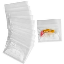 MEDca Extra-Thick 8 Mil Clear Zipper Pill Pouch Bags 3″×2″ (Pack of 100) – BPA-Free Daily Travel Medicine Organizer w/ Write-On Labels