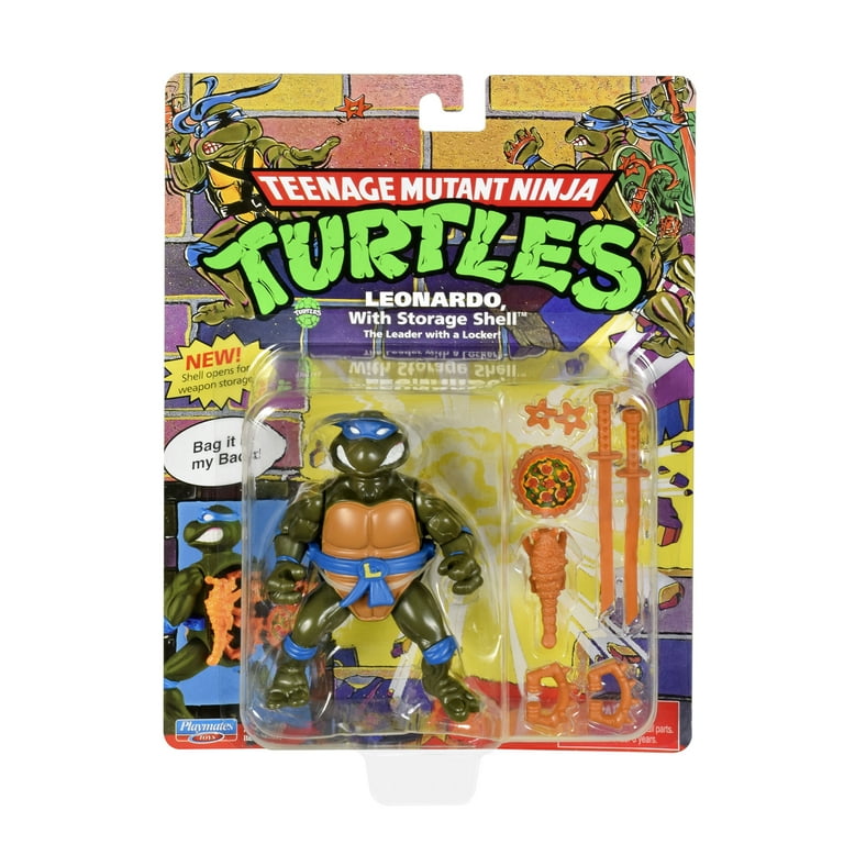 Playmates TMNT Classics Leonardo Action Figure with Storage Shell