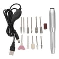 thumbnail image 3 of 1 Set Electric Nail Polisher with Sanding Heads USB Trimming Tool, 3 of 5