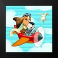 thumbnail image 2 of Alvez, A. - Perez, A. 20x20 Black Modern Framed Museum Art Print Titled - The pilot puppy, 2 of 5