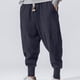 thumbnail image 1 of Pantalones largos para hombre, moda de verano, lisos, informales, con cintura elástica y bolsillos, 1 of 4