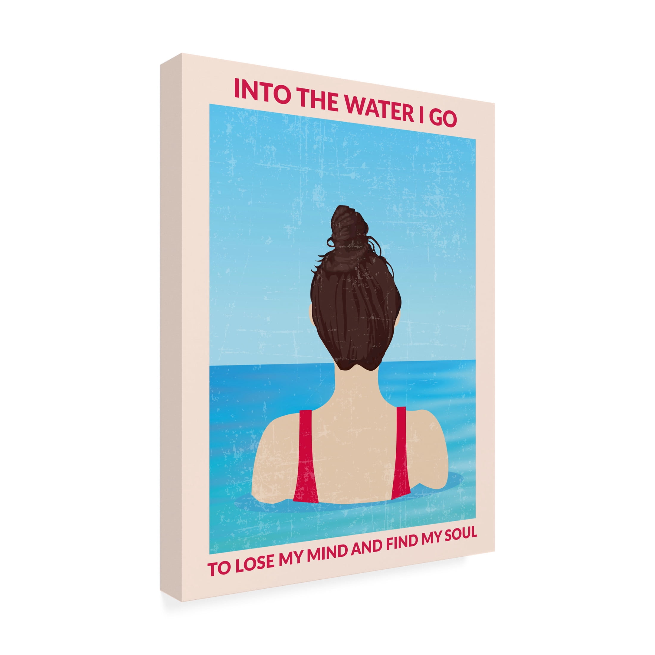 Trademark Fine Art Jon Downer  Into the Water red Canvas Wall Art