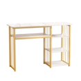 thumbnail image 1 of TidBay  Nail Table, Manicure Table Nail Station, Marbling Texture Manicure Desk with Multi Open Shelves, Nail Tech Desk for Beauty Salon Spa, 1 of 9