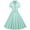 Mint Green, variant on ICHUANYI Women's Vintage Tea Dress, Short Sleeve V Neck Party Dress Work Church Casual Dress