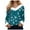Z-Sky Blue, variant on zaveiop Women's Christmas Graphic Print Sweatshirt - Faux Fur Trim V-Neck Long Sleeve Holiday Pullover Sweater (Brick Red, M)