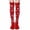 Red, variant on Christmas Funny Socks Women's Knitted Over Knee Stockings for Autumn and WinterComfortable Woolen Knee-High Socks for Cozy Seasonal Wear