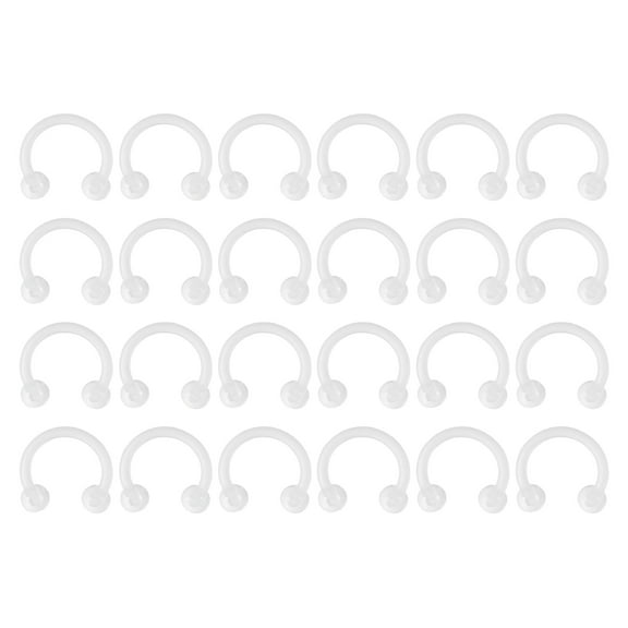 VANIDO 18G Flexible Lip Nose Septum Eyebrow Rings Clear Retainers Piercing (18 Pcs)