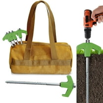 Hexagonal Luminous Screw-In Tent Stakes - 8 Inch Drillable Ground Anchors for Camping Tents Awnings Gazebos | 8-Piece Set