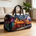 thumbnail image 5 of Boho Embroidered Travel Bag, Hand-Embroidered Weekend Duffle Bag with Adjustable Strap, Spacious Gym Tote for Short Trips Daily Commute, 5 of 6