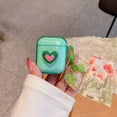 thumbnail image 3 of For AirPods 3rd Gen 2021/1/2/Pro case，Shockproof Glitter Heart TPU Case Cover With Heart Pandent, 3 of 5