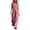 Pink, variant on Plus Size Linen Jumpsuit Women, V-Neck Sleeveless Jumpsuit, Button Front Casual Jumpsuit Summer Loose Fit Outfit Daily Wear
