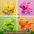 thumbnail image 4 of Toys for 1 2 3 Year Old Boys, Dinosaur Toy Cars For Toddlers, Pull Back Cars Baby Toys, Press And Go Toy Cars, Friction Powered Truck Toy With Storage Bag, 4 of 12