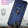 thumbnail image 3 of Dteck for Apple iPhone 14 6.1 inch, Magnetic Shockproof Metal Ring Kickstand Hybrid Support Car Mount Holder Armor Heavy Duty Case Cover, Blue, 3 of 8