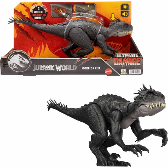 Figura de Acción MAGNETOE Jurassic Ultimate Damage Scorpios Rex