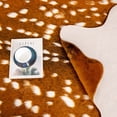 thumbnail image 6 of Faux Fur Sika Deer Print Carpet Artificial Animal Cowhide Skin Area Rug Mat For Home Office, Bedroom, Livingroom 5.2x6.5ft, 6 of 9