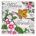 thumbnail image 3 of Northlight Set of 2 Love Blooms and Welcome Friends Floral Outdoor Garden Stones 7", 3 of 6