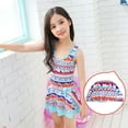 thumbnail image 2 of YunPes Toddler Baby Girls Swim Dress Bathing Suit Beach Swimwear with Cap Girl Bikini Swimsuit, 2 of 7