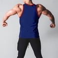 thumbnail image 6 of Awwp Mens Tops Men’S Muscle Tank Top Athletic Sleeveless Shirt Breathable Cotton/Polyester Blend for Gym And Casual Wear Dark Blue XXL, 6 of 6