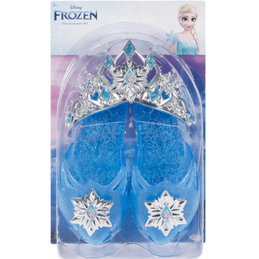 Disney Frozen Elsa Tiara and Shoe Accessory Dress up Set For Children Girls Age Group 3 to 6 Years