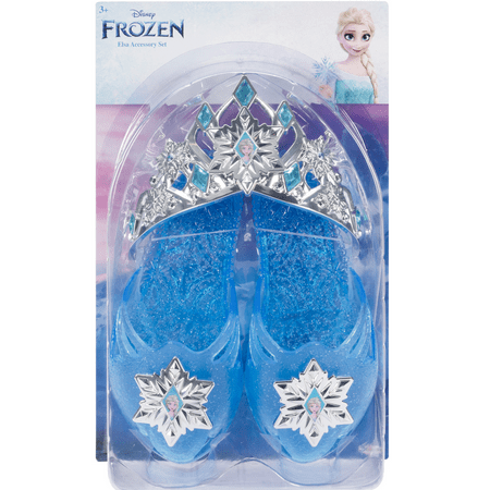 Disney Frozen Elsa Tiara and Shoe Accessory Dress up Set For Children Girls Age Group 3 to 6 Years