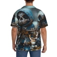 thumbnail image 3 of Sikiie Cute Skeletons Figurines Men's Cuban Shirt, Hawaiian Shirts, Business Casual Button Down Shirts, Short Sleeve Shirt-Large, 3 of 5
