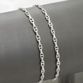 thumbnail image 2 of Tilo Jewelry Solid 925 Sterling Silver 2.75mm Anchor Mariner Chain Bracelet with Secure Lobster Lock | 7.5 Inch | Everyday Bracelet for Women, Men, Unisex, 2 of 10