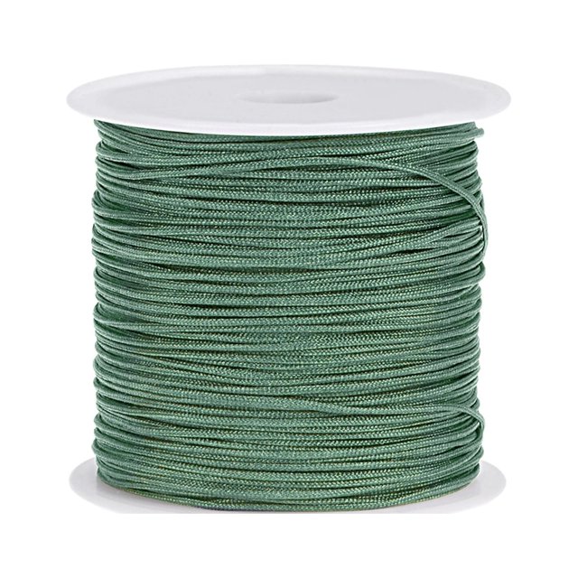 Unique Bargains Nylon Cord DIY Making Satin String Craft Wire with Plastic Spool 147ft, Moon Green