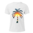 thumbnail image 5 of ZCFZJW Mens Hawaiian T-Shirts Summer Tropical Palm Tree Beach Graphic Tees Tops Big and Tall Regular Fit Casual Short Sleeve Crewneck Workout Tshirt White XL, 5 of 5