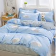 thumbnail image 2 of Dreamy Blue Clouds Checked 120Gsm Polyester Bedding Set, 2 of 7