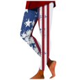 thumbnail image 2 of MKLEKYY Leggings deportivos de realce con estampado tie-dye del Día de la Independencia para mujer, pantalones de yoga, 2 of 4