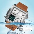 thumbnail image 3 of Reloj de cuarzo de moda de cuero PU Reloj de hombre de moda de zona horaria múltiple con cronómetro Hugtrwg Para estrenar, 3 of 9