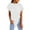 White, variant on TYGHBN Women Summer Solid Color Top Knotted Asymmetrical Round Neck Knotted Short Sleeve T Shirt Short Sleeve T Shirt Ladies Long Sleeve T Shirts Long Sleeve T Shirt Tee Shirks for Women Burnout Tee