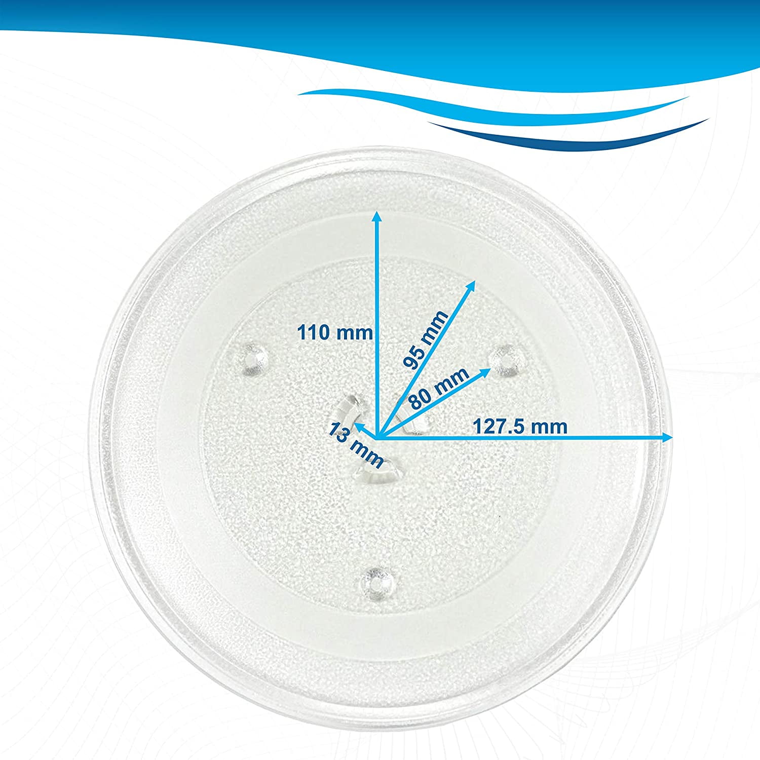 HQRP 10-inch Glass Turntable Tray for Panasonic A0601-1000AP A0601-1000 NN4455A NN4461A NN4471A NN4493A Microwave Oven
