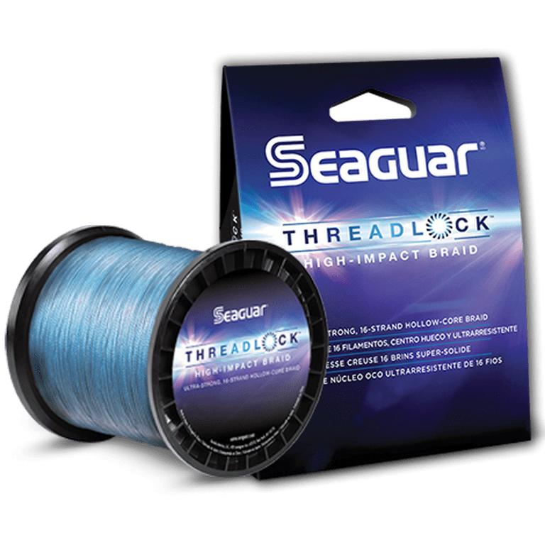 Seaguar Threadlock Fishing Line, 16 Strand Hollow Core Braid, High  Visibility Blue, 60lbs, 600yds Break Strength/Length - 60S16B600 