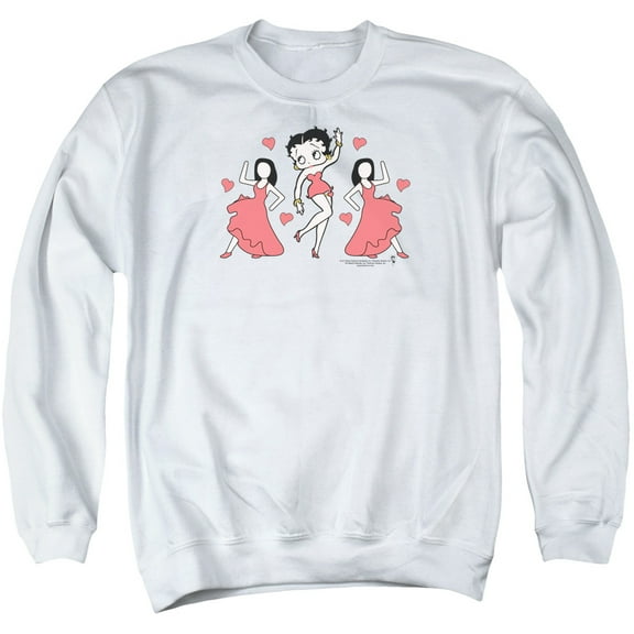 Betty Boop Men's  Bb Dance Sweatshirt White