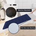 thumbnail image 2 of Memory Foam Bath Mat Non Slip Bathroom Rug, Blue Shower Floor Mat Super Absorb Machine Washable, Quick Dry Cozy Velvety Bath Rugs for Bathroom Toilet Bedroom (Blue, 100cm*160cm), 2 of 8
