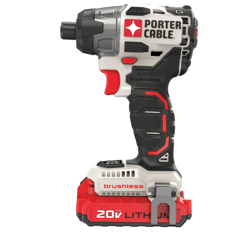 PORTER CABLE 20 Volt Max Lithium Ion 1 4 Inch Brushless Impact Driver PCCK647LB Walmart
